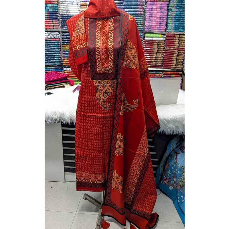 Picture of Ferdous Lawn Soft Cotton Three Piece For Women Salwar Kameez - 3 Pice Dress - Multicolor