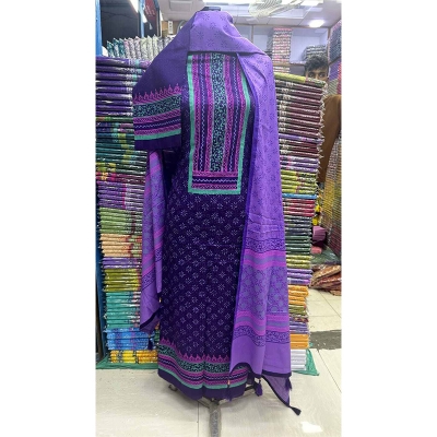 Picture of Ferdous Lawn Soft Cotton Three Piece For Women Salwar Kameez - 3 Pice Dress - Multicolor (Un-stitched)