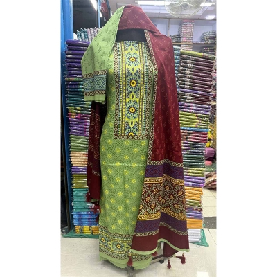 Picture of Ferdous Lawn Soft Cotton Three Piece For Women Salwar Kameez - 3 Pice Dress - Multicolor (Un-stitched)