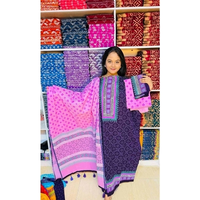 Picture of Ferdous Lawn Soft Cotton Three Piece For Women Salwar Kameez - 3 Pice Dress - Multicolor (Un-stitched)