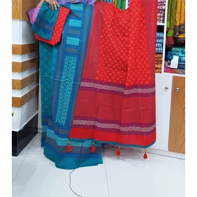 Picture of Ferdous Lawn Soft Cotton Three Piece For Women Salwar Kameez - 3 Pice Dress - Multicolor (Un-stitched)