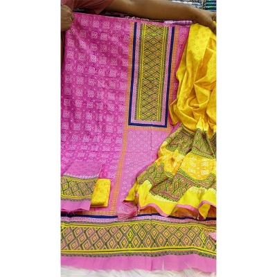 Picture of Ferdous Lawn Soft Cotton Three Piece For Women Salwar Kameez - 3 Pice Dress - Multicolor (Un-stitched)