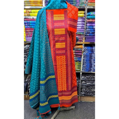 Picture of Ferdous Lawn Soft Cotton Three Piece For Women Salwar Kameez - 3 Pice Dress - Multicolor (Un-stitched)