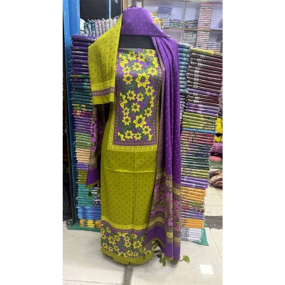 Picture of Ferdous Lawn Soft Cotton Three Piece For Women Salwar Kameez - 3 Pice Dress - Multicolor (Un-stitched)