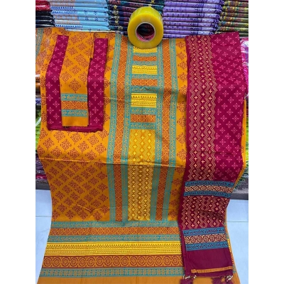Picture of Ferdous Lawn Soft Cotton Three Piece For Women Salwar Kameez - 3 Pice Dress - Multicolor (Un-stitched)