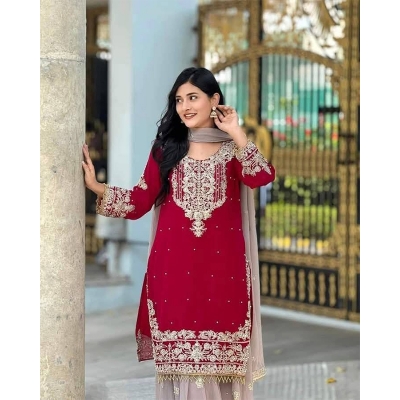 Picture of New Exclusive Readymade three piece - Multicolor