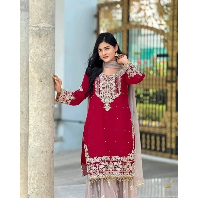 Picture of New Exclusive Readymade three piece - Multicolor