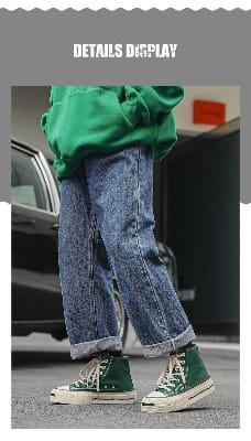Picture of Classic Green High-Top Canvas Platform Sneakers