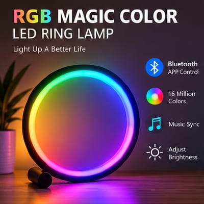 Picture of Magic RGB Ring Light 25cm – App Control Bluetooth LED Lamp, Perfect Aesthetic Room Decor