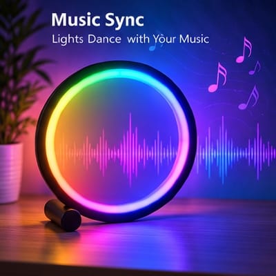 Picture of Magic RGB Ring Light 25cm – App Control Bluetooth LED Lamp, Perfect Aesthetic Room Decor
