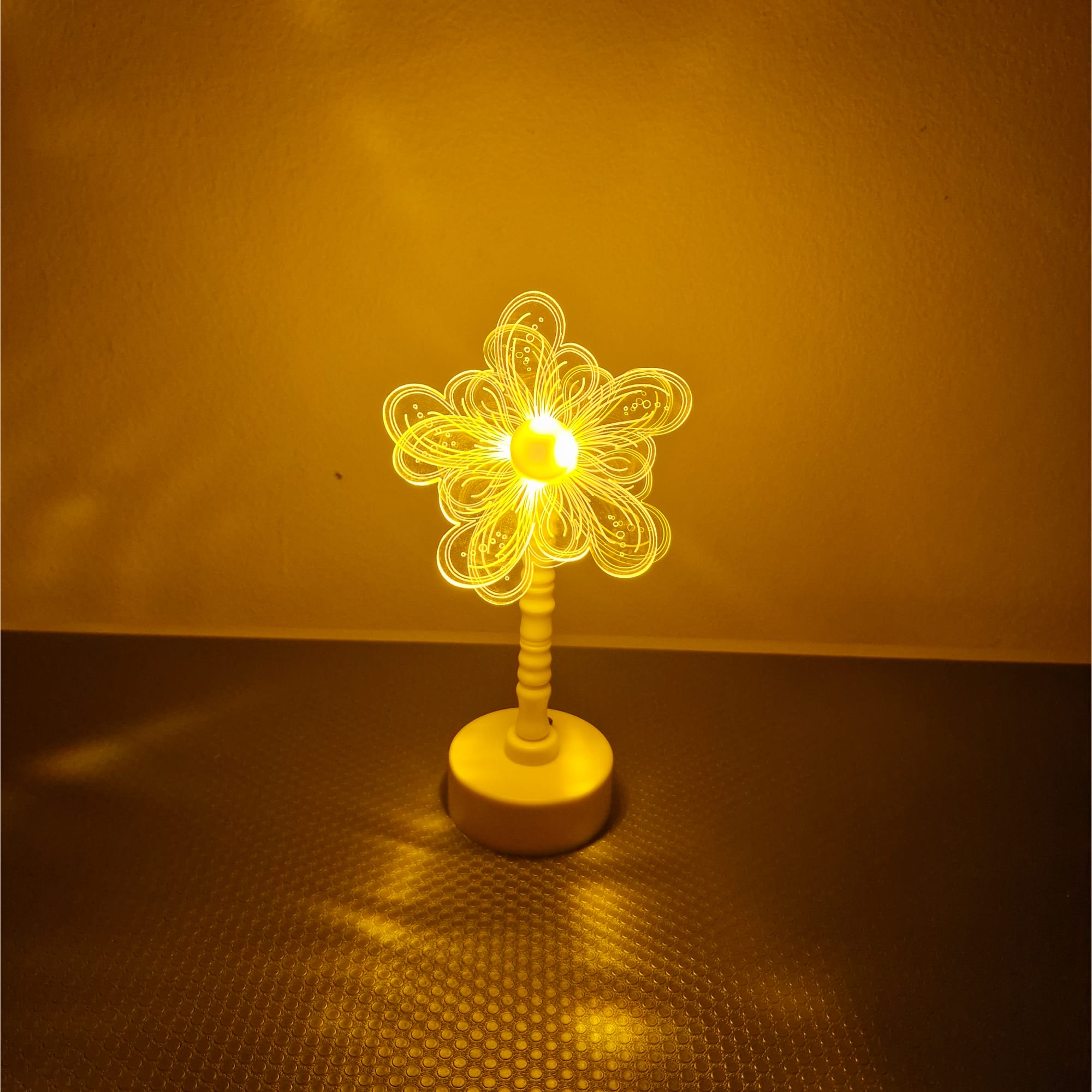 Picture of LED Acrylic Flower Night Light – Luxury Creative Atmosphere Table Lamp for Girl's Room, Bedroom & Bedside Decoration