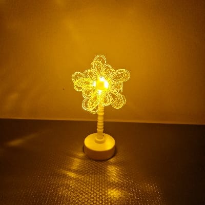 Picture of LED Acrylic Flower Night Light – Luxury Creative Atmosphere Table Lamp for Girl's Room, Bedroom & Bedside Decoration
