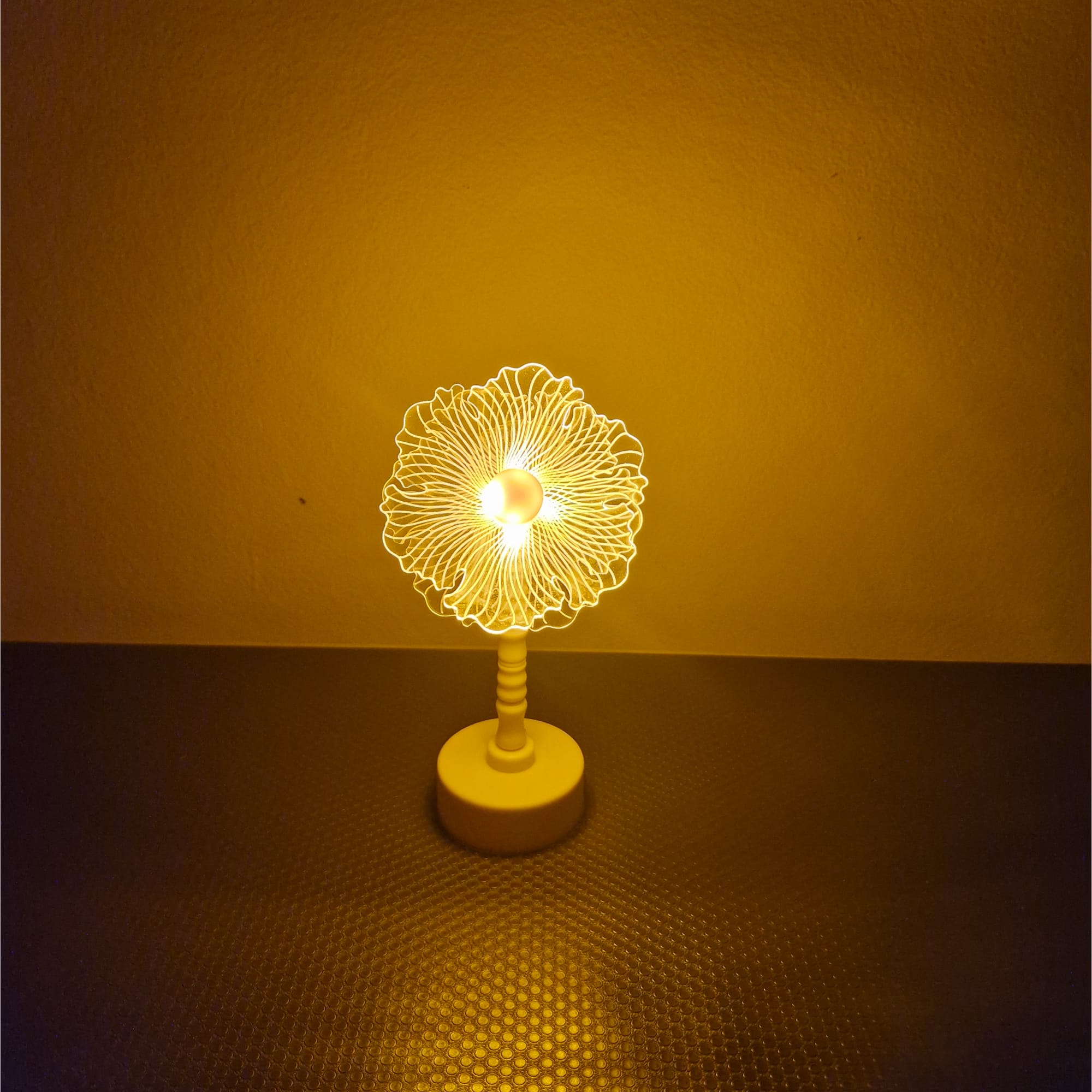 Picture of LED Acrylic Flower Night Light – Luxury Creative Atmosphere Table Lamp for Girl's Room, Bedroom & Bedside Decoration