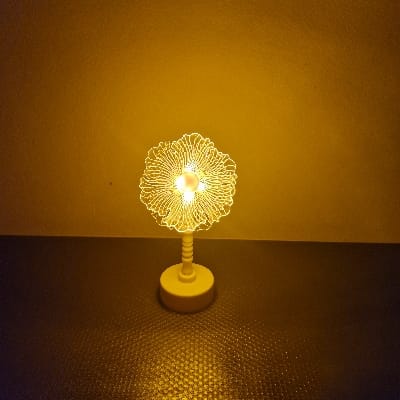 Picture of LED Acrylic Flower Night Light – Luxury Creative Atmosphere Table Lamp for Girl's Room, Bedroom & Bedside Decoration
