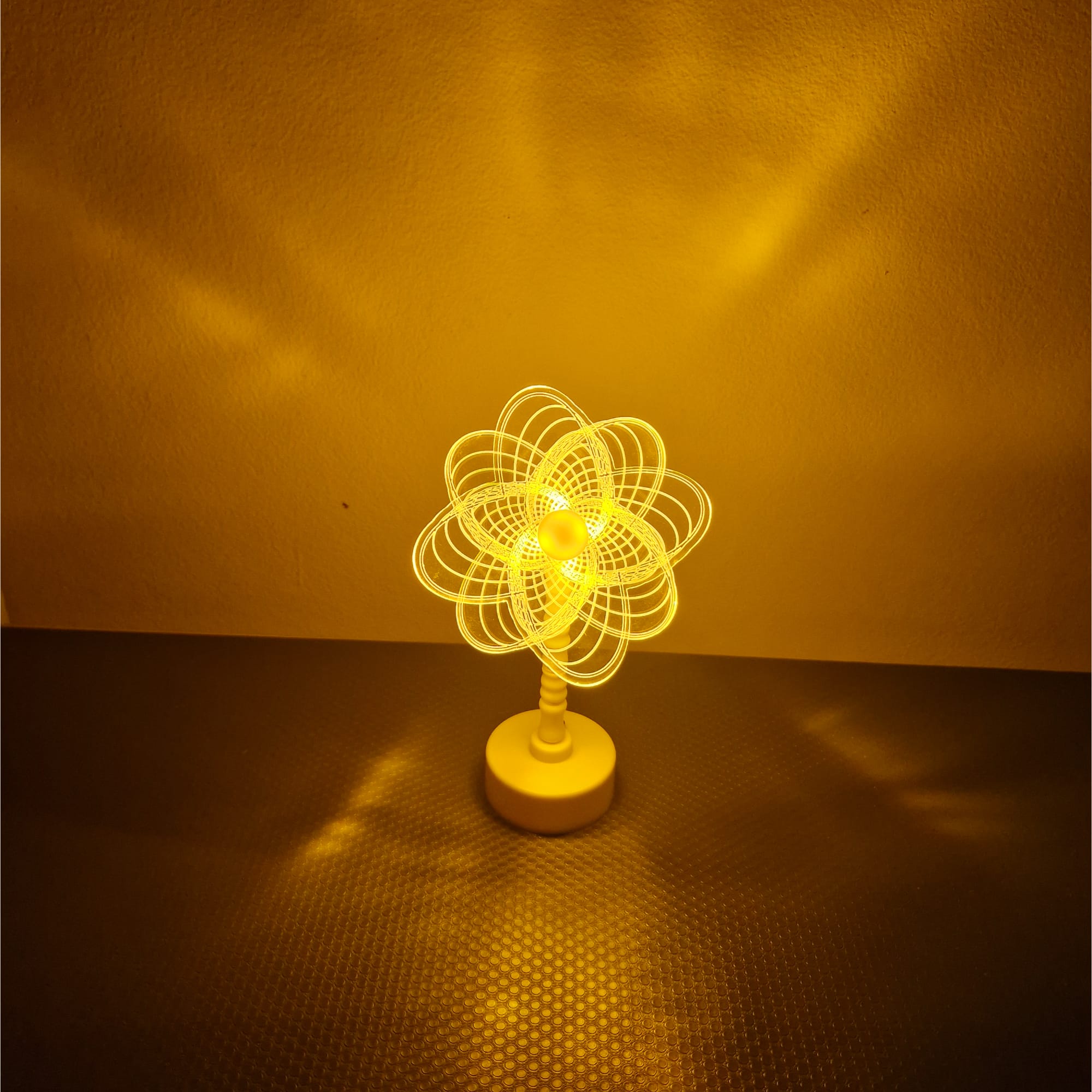 Picture of LED Acrylic Flower Night Light – Luxury Creative Atmosphere Table Lamp for Girl's Room, Bedroom & Bedside Decoration