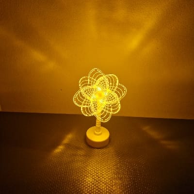 Picture of LED Acrylic Flower Night Light – Luxury Creative Atmosphere Table Lamp for Girl's Room, Bedroom & Bedside Decoration