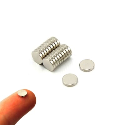 Picture of 10 pcs x Round (6x2mm) Neodymium Magnet Disk Shape N35 NdFeB Rare Earth Magnets 