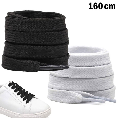 Picture of 1 pair x 160cm Flat Shoelace Double Layer Shoe Laces for Sneakers Int: One size