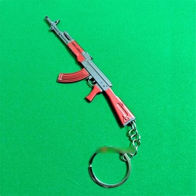 Picture of Metal AK47 Model Keyring Keychain AKM Key Ring Key Holder Grey