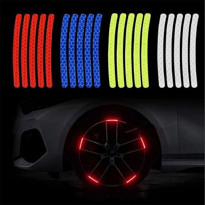 Picture of 20 pcs x Wheel Rim Reflective Sticker Car Bike Tire Reflective Stickers 