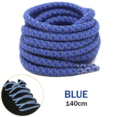 Picture of 1 pair x 140cm Round Reflective Shoelace Reflective Safety Shoelaces (Blue) Int: One size