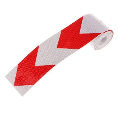 Picture of 1M x Red Arrow Reflective Sticker Motorcycle Car Bumper Door Safety Reflective Tape