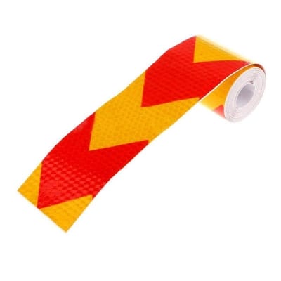Picture of 1M x Red-Gold Arrow Reflective Sticker Motorcycle Car Bumper Door Safety Reflective Tape 