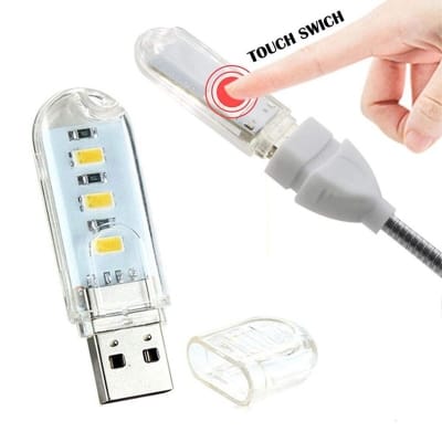 Picture of Touch USB 3-LED Light 5V USB LED Night Light White