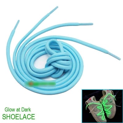 Picture of 1 pair x 120cm Round Luminous Shoelace Glow in the Dark Fluorescent Shoelaces (Blue) Int: One size