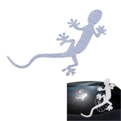 Picture of Lizard Reflective Sticker Geco Car Bumper Door Safety Reflective Stickers White