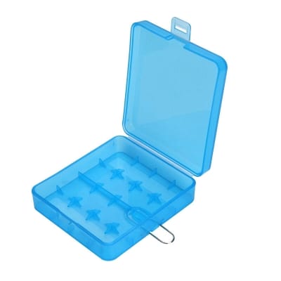 Picture of Plastic 4-Section 18650 Battery Box Lithium Battery Holder Storage Box Case Blue