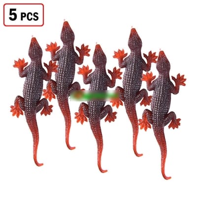 Picture of 5 pcs x Simulation Plastic Lizard Geko Toy Realistic Insect Prank Funny Toys Lizard