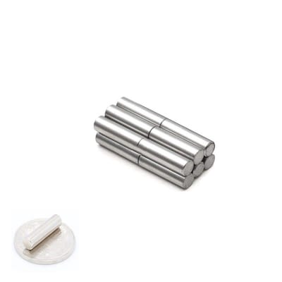 Picture of 5 pcs x Cylinder (5x20mm) Neodymium Magnet Rod Shape N35 NdFeB Rare Earth Magnets