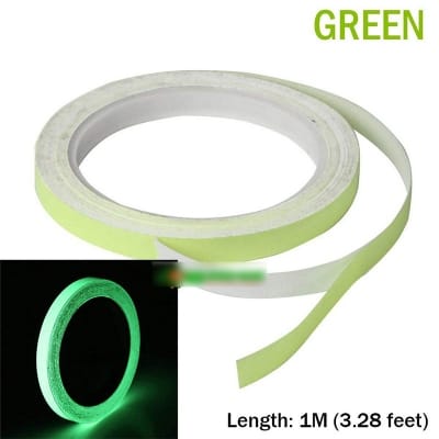 Picture of 1M x 1cm Green Luminous Tape Self-adhesive Glow in the Dark Fluorescent Safety Stickers Tapes