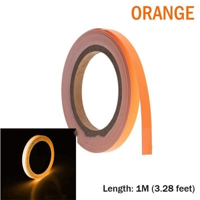 Picture of 1M x 1cm Orange Luminous Tape Self-adhesive Glow in the Dark Fluorescent Safety Sticker Tapes 