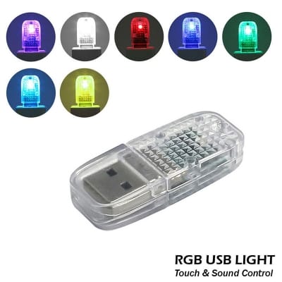 Picture of Sound Control RGB USB Light Mini Colorful Car Atmosphere USB LED Light RGB USB LED