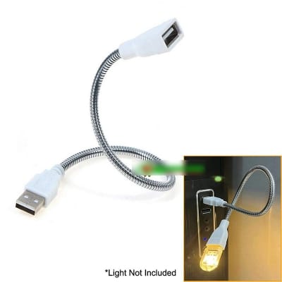 Picture of Flexible Metal Usb Extension Cable Hose Pole Male To Female Extension Power Apply Cord - Multi Plug USB Hose Cord