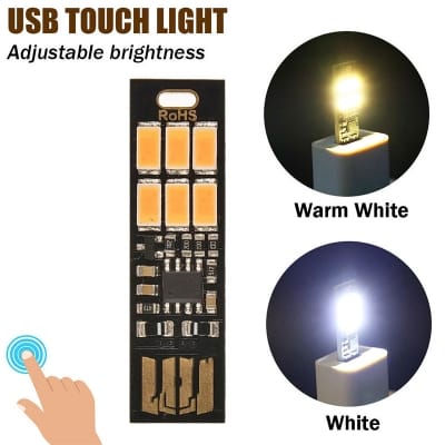 Picture of Touch 5V USB 6LED Light Adjustable Brightness LED USB Emergency Night Light 