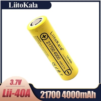 Picture of LiitoKala Lii-40A 21700 4000mAh 3.7V Li-ion Rechargeable Battery Flat Top Lithium ion Battery Lii-40A 21700