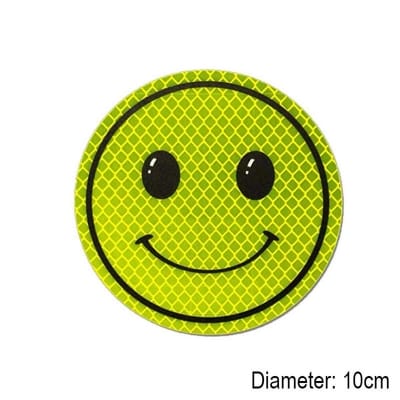 Picture of Smiley Face Reflective Sticker Smile Emoji Car Bumper Door Safety Reflective Stickers 
