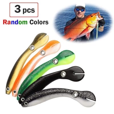 Picture of 3 pcs x Soft Bionic Fishing Lure Silicone Fish Lure for Saltwater and Freshwater 3pcs Random