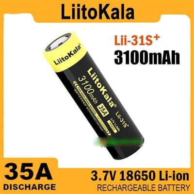 Picture of LiitoKala Lii-31S 35A 3100mAh 18650 3.7V Li-ion Rechargeable Battery Flat Top Lithium ion Battery Lii-31S