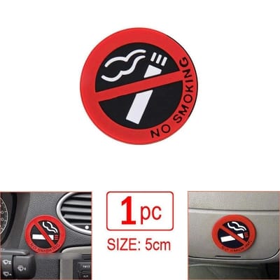 Picture of Rubber No Smoking Warning Sticker No Smoking Sign Logo Stickers 1pc No Smoking