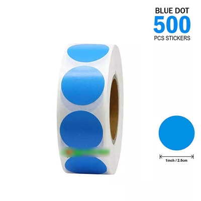 Picture of 500 pcs x 2.5cm Round Color Dot Sticker Self Adhesive Color Coding Circle Label Stickers 