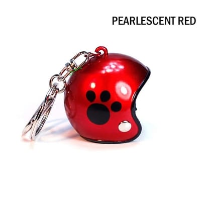 Picture of PVC Paw Motorcycle Helmet Keyring Bike Helmet Model Keychain Key Holder Red-Paw