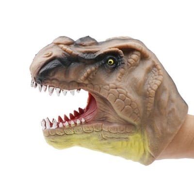 Picture of Hand Dinosaur Puppet Soft Rubber Realistic Tyrannosaurus Rex Puppets Multicolor