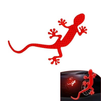 Picture of Lizard Reflective Sticker Geco Car Bumper Door Safety Reflective Stickers Red