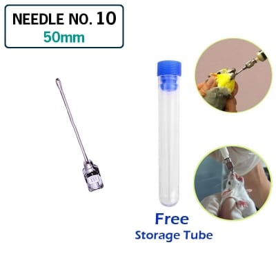 Picture of Needle No.10 50mm Straight Feeding Gavage Needle Animal Crop Needles for Mice Rat Small Birds