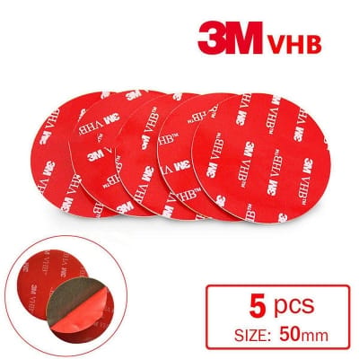 Picture of 5 pcs x 50mm Round VHB Foam Tape Double Sided Adhesive Heavy Duty Mounting Tape 50mm