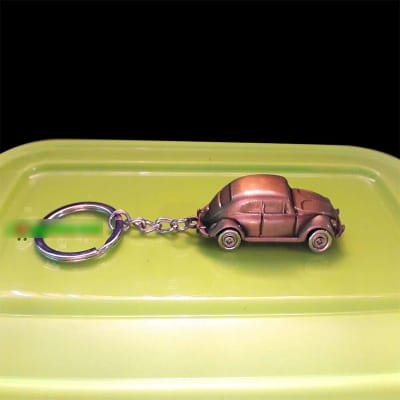 Picture of Mini Metal Car Keyring Alloy Car Keychain Key Ring Key Holder Copper